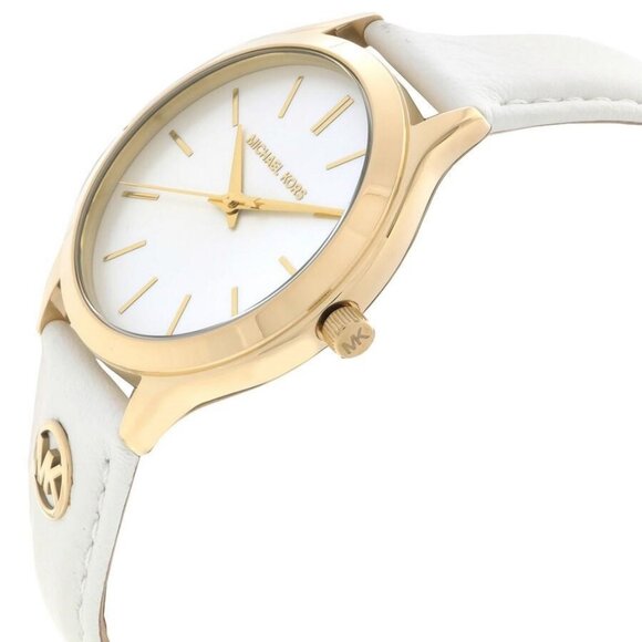 NWT Authentic Michael Kors Slim Runway White Dial Women's Watch - Picture 2 of 3